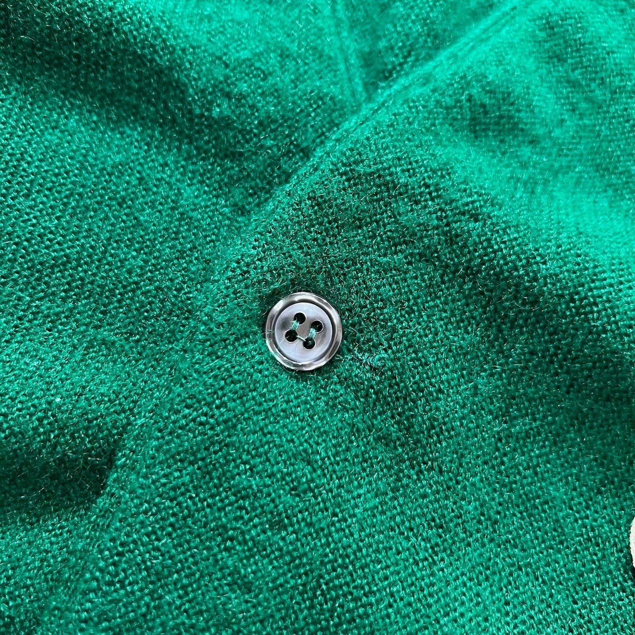 60s IZOD LACOSTE アクリル カーディガン ラコステ グリーン M 古着 