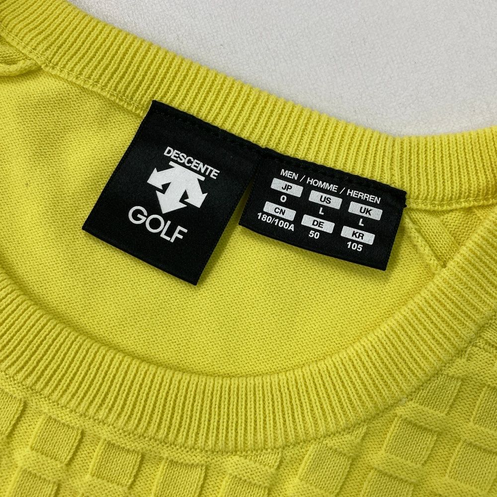 サイズ：O DESCENTE GOLF デサントゴルフ ニットセーター 総柄
