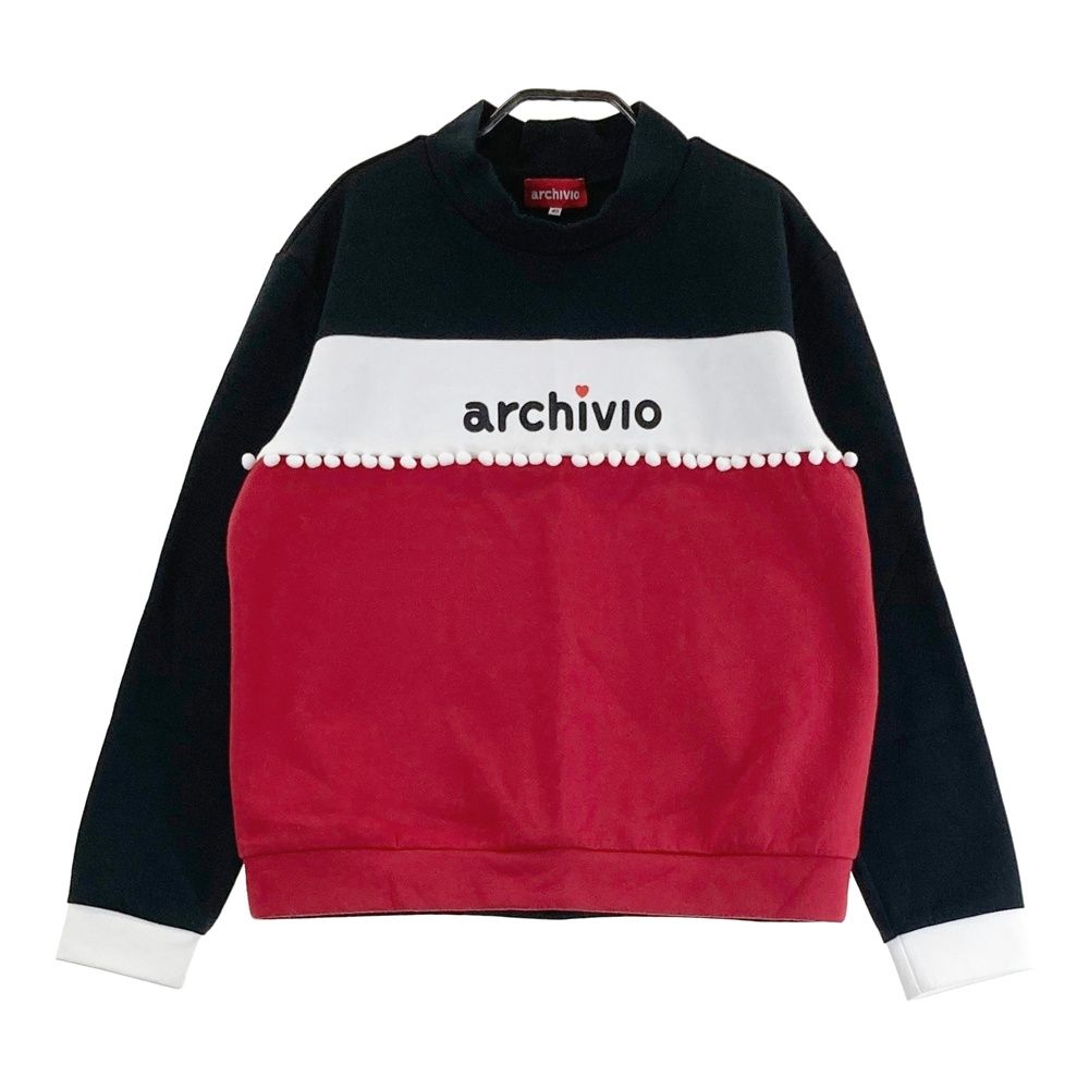 サイズ：40 ARCHIVIO アルチビオ ハイネック長袖Tシャツ ブラック系