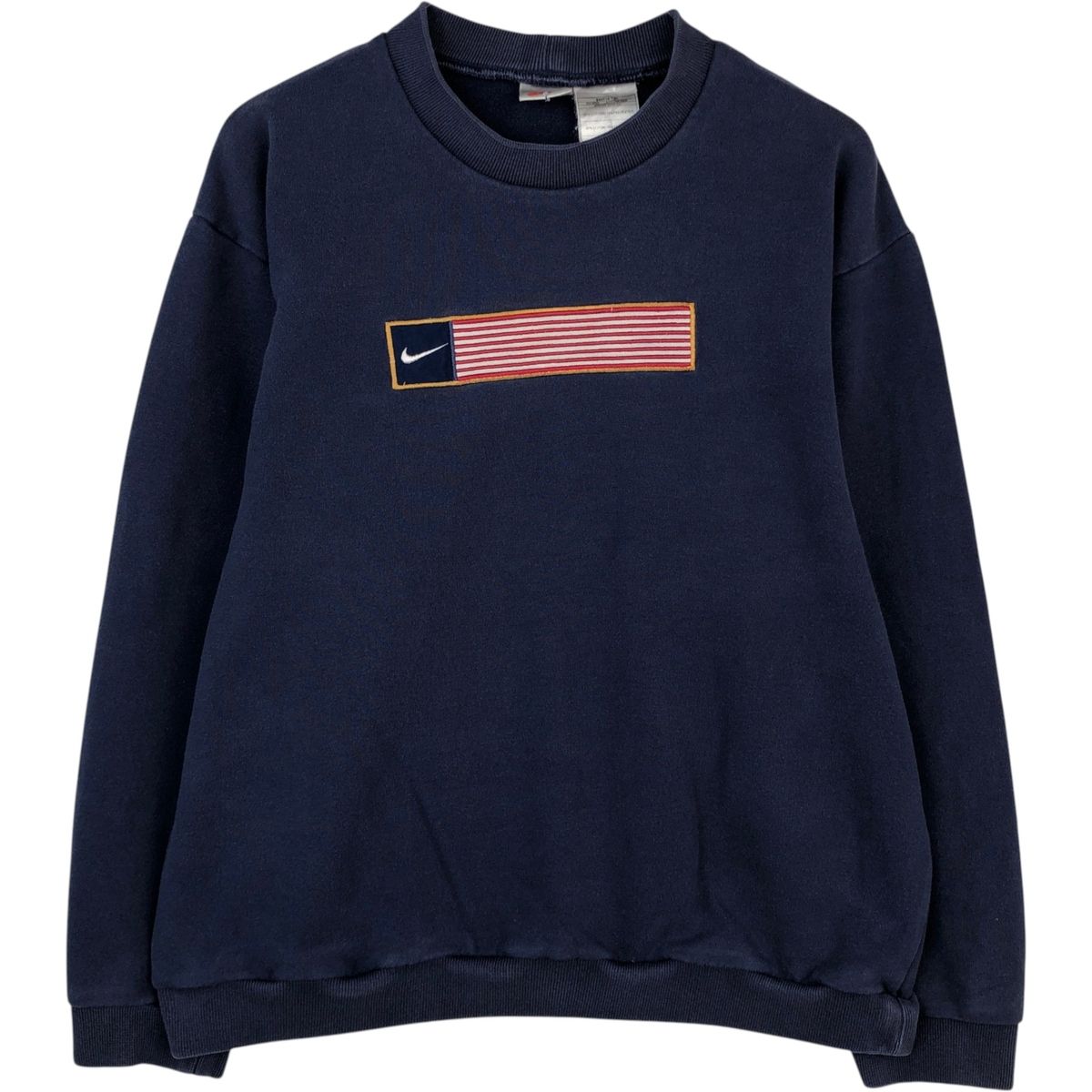 古着 90~00年代 ナイキ NIKE 星条旗柄 ロゴスウェットシャツ 
