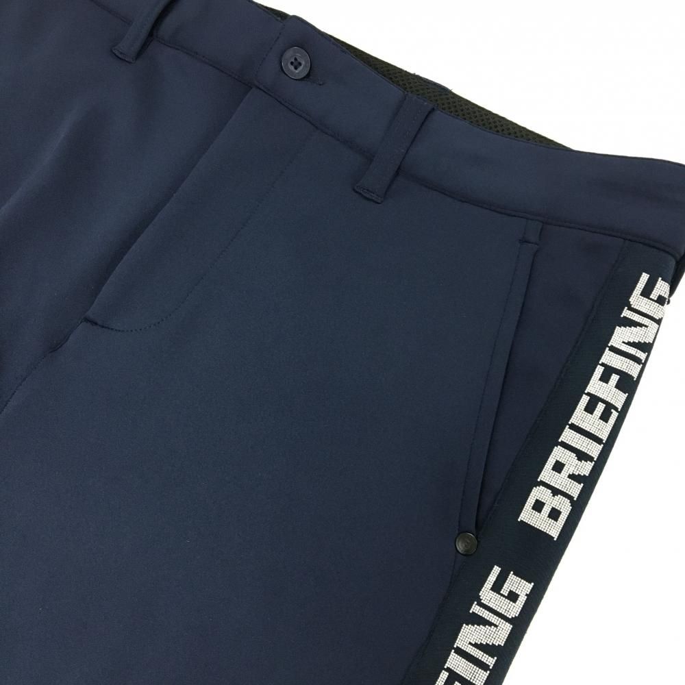 超美品】ブリーフィング パンツ ネイビー×白 サイド英字ロゴライン