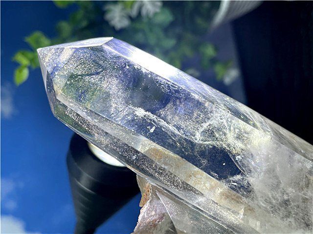 超強いパワーヒマラヤ産(藍針入り)天然水晶クラスターB89B6/250B56C