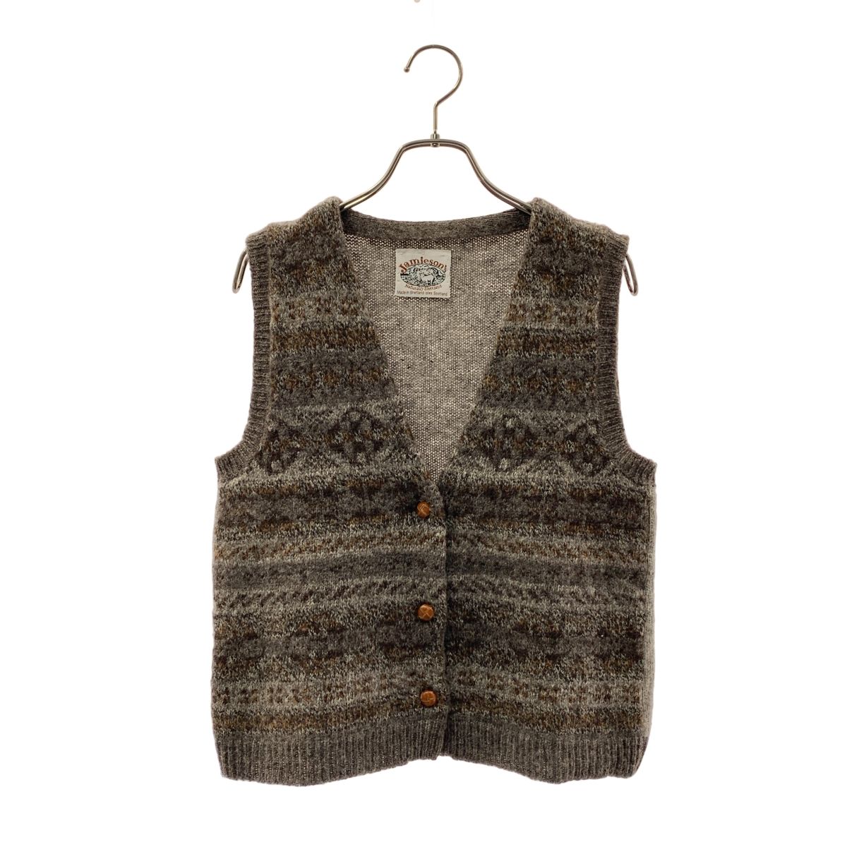 Jamieson's / ジャミーソンズ | ウール フェアアイル くるみボタン