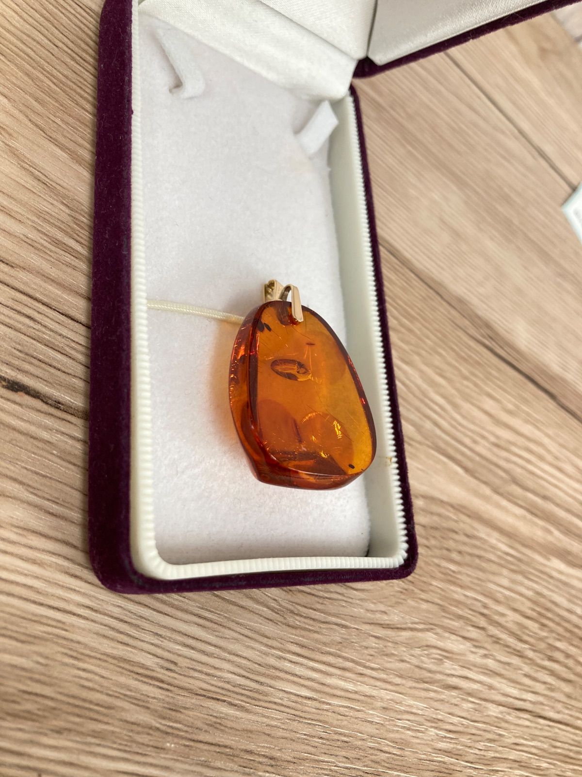 K10相当 583刻印 旧ソ連刻印 琥珀 コハク ペンダントトップ