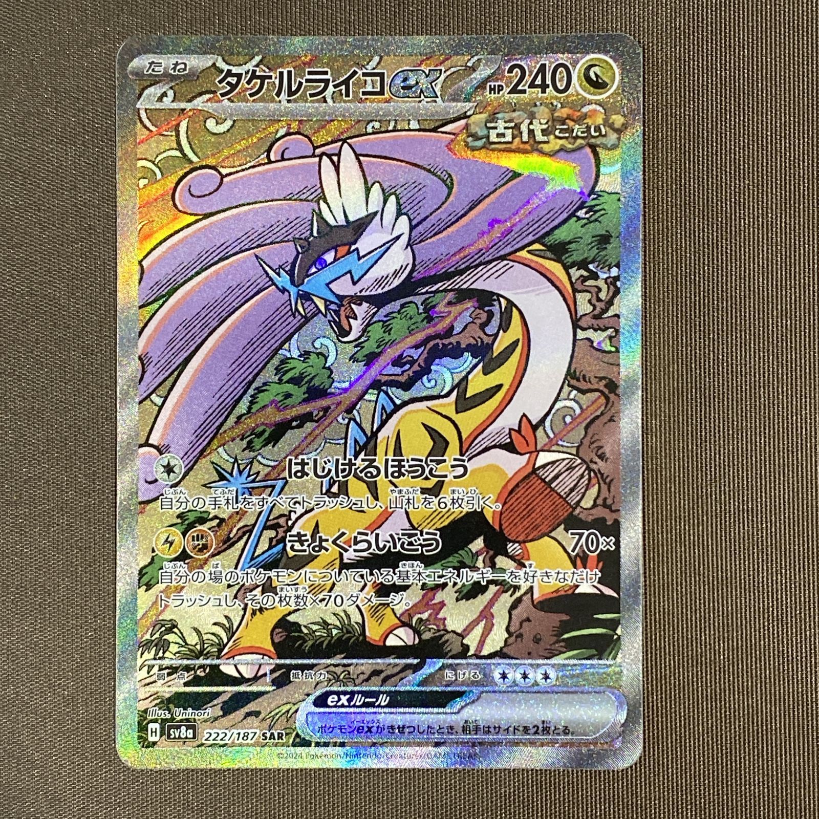 浜館56-1635] ポケモンカード ポケカ タケルライコex SV8a 222/187 SAR
