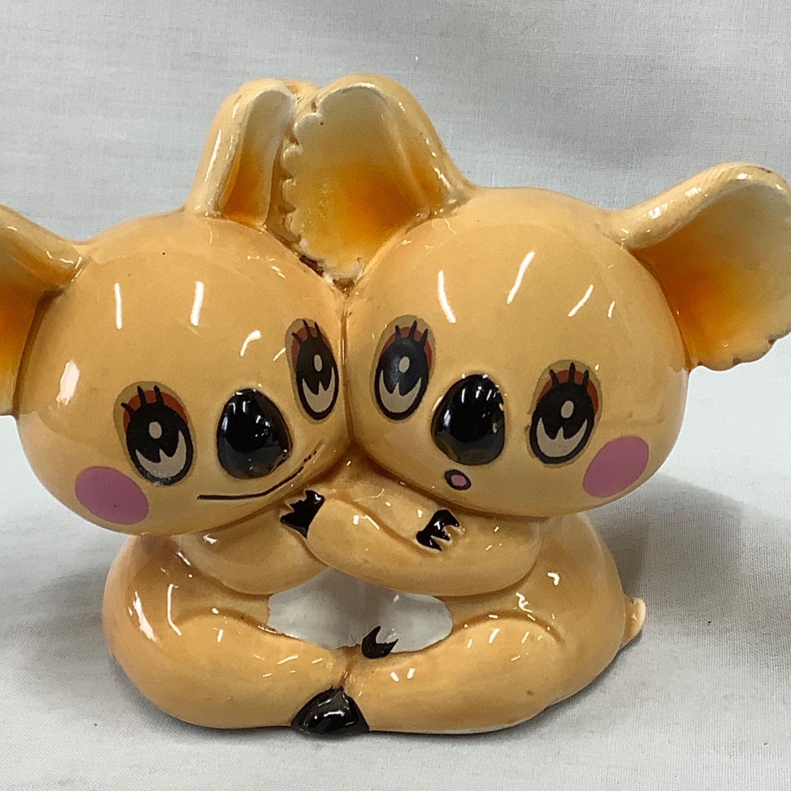 フェアリーライト　ウサギ　タカラ　1993年 ヴィンテージ　レトロ ☆03D 昭和レトロ□内藤ルネ？ うさぎ ウエディング 新郎・新婦 置物