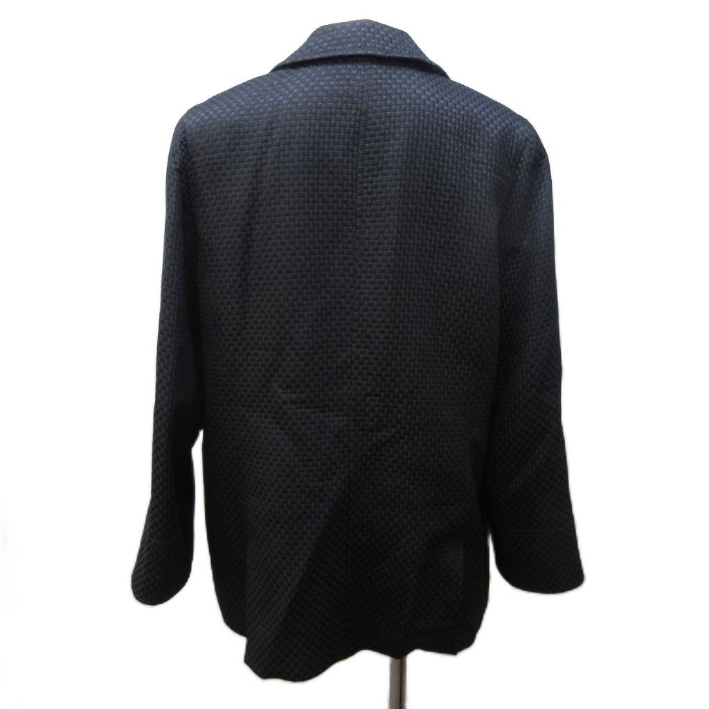 レオナール LEONARD FASHION コート ジャケット シルク ウール混 切替