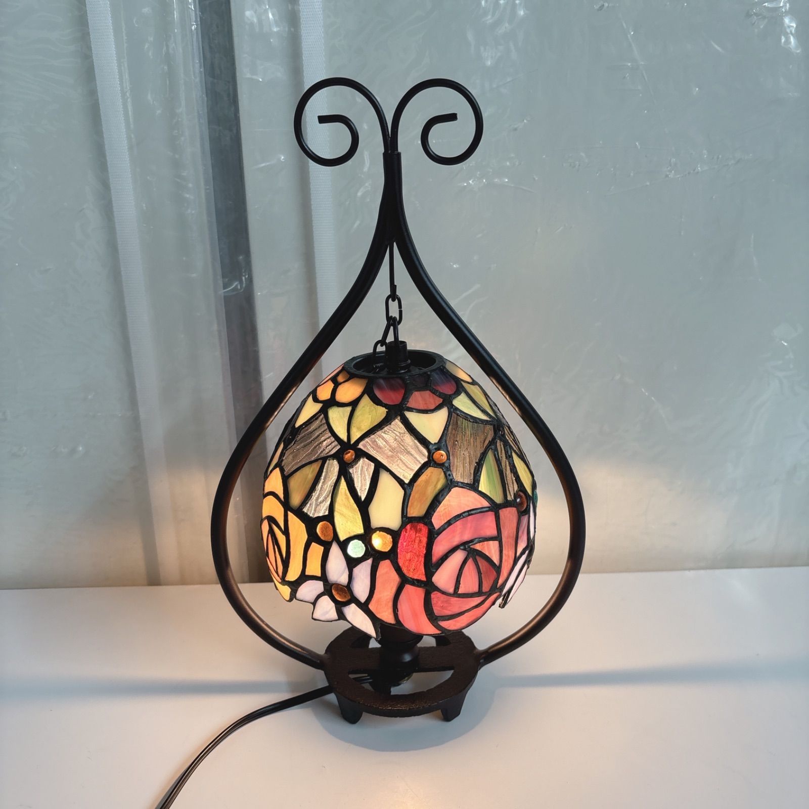 I312 🌈 ジャパンリンク貿易 ステンドグラス アンティーク調ランプ