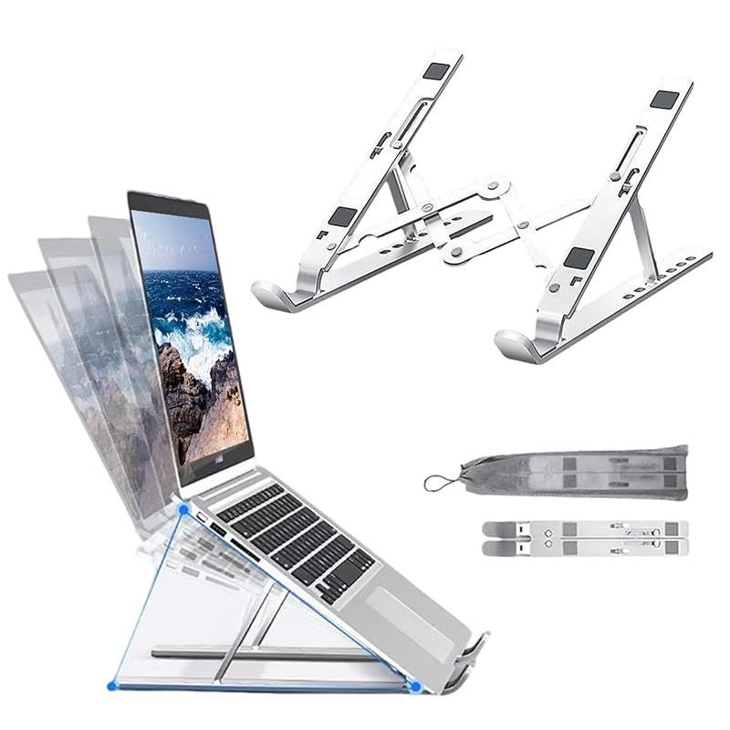 ノートPCスタンド アルミ製 7段階調整 折りたたみ式 - メルカリ