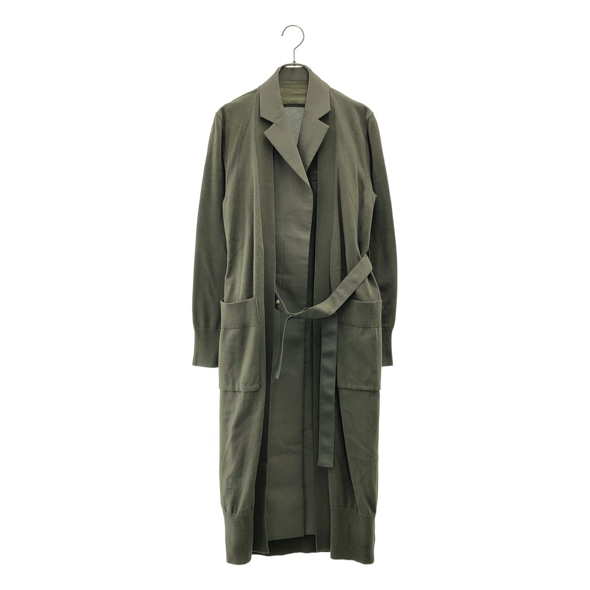 Sacai サカイニットドッキング ハイネック ジップアップ コート トレンチ春 sacai / サカイ | 異素材切替 ニット ドッキング ロング コート | 1
