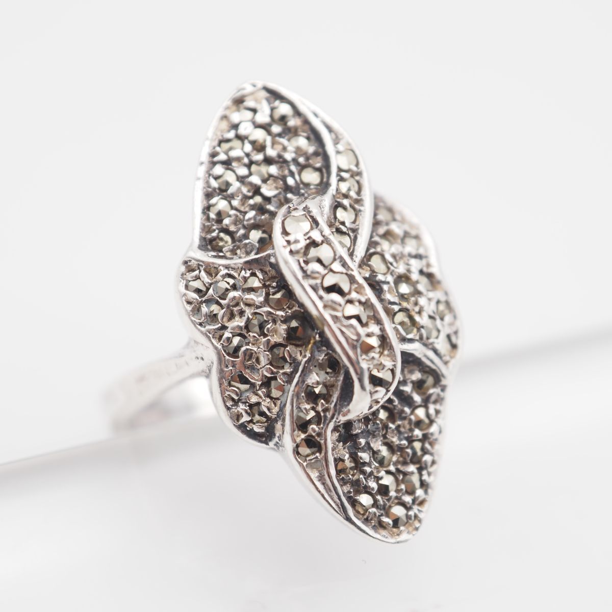 R533 マーカサイト マルカジット SILVER 925刻印 リング デザイン