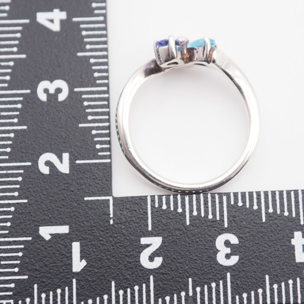 R042 ブルートパーズ 等 カラーストーン 925刻印 リング デザイン