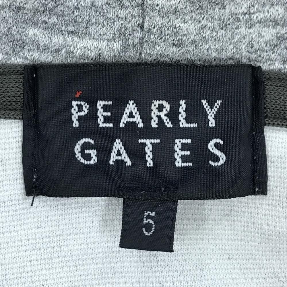 美品】パーリーゲイツ ジップパーカー 杢グレー 背面ロゴ黒 ブルゾン