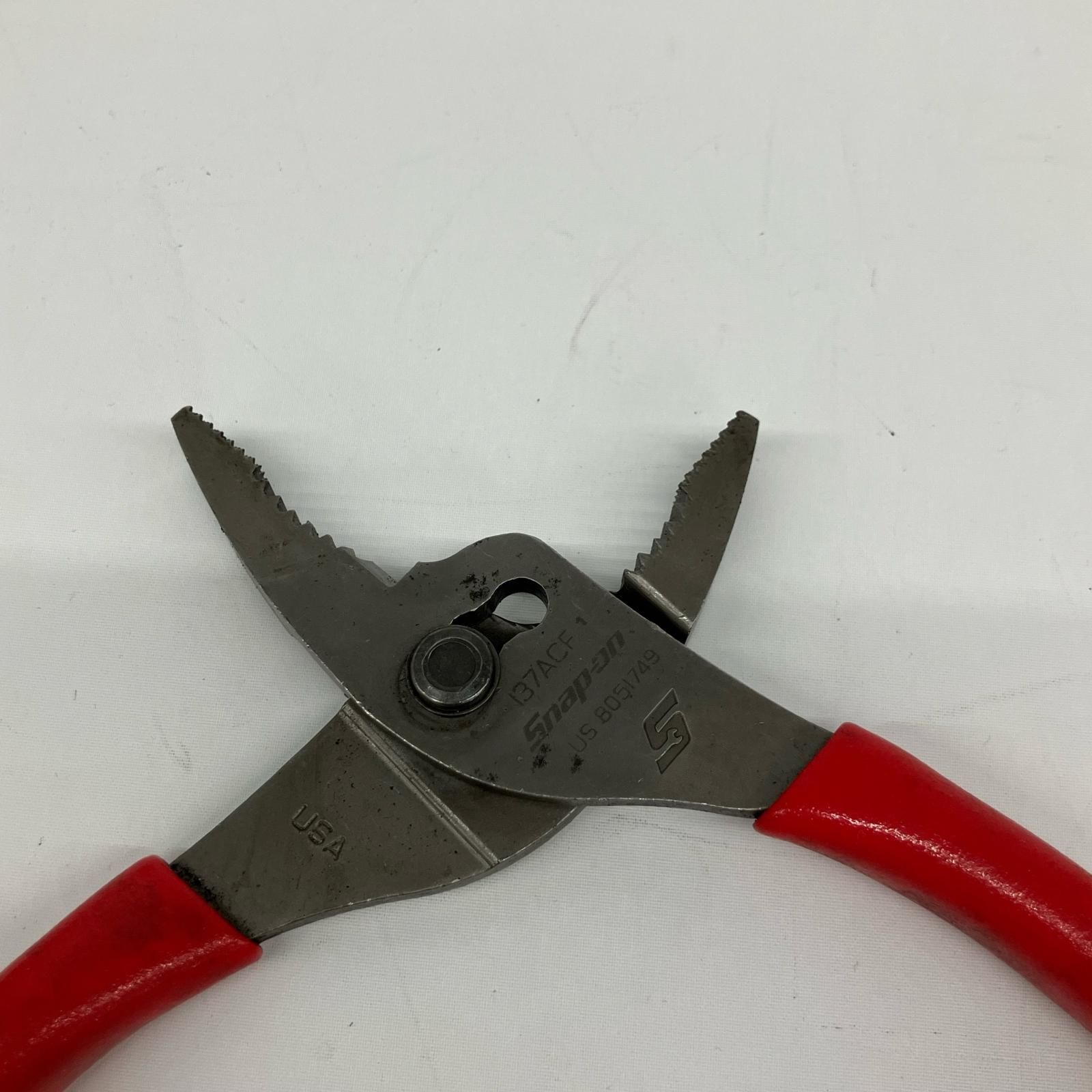 ペンチ・プライヤー △△Snap-on スナップオン ペンチ 137ACF レッド