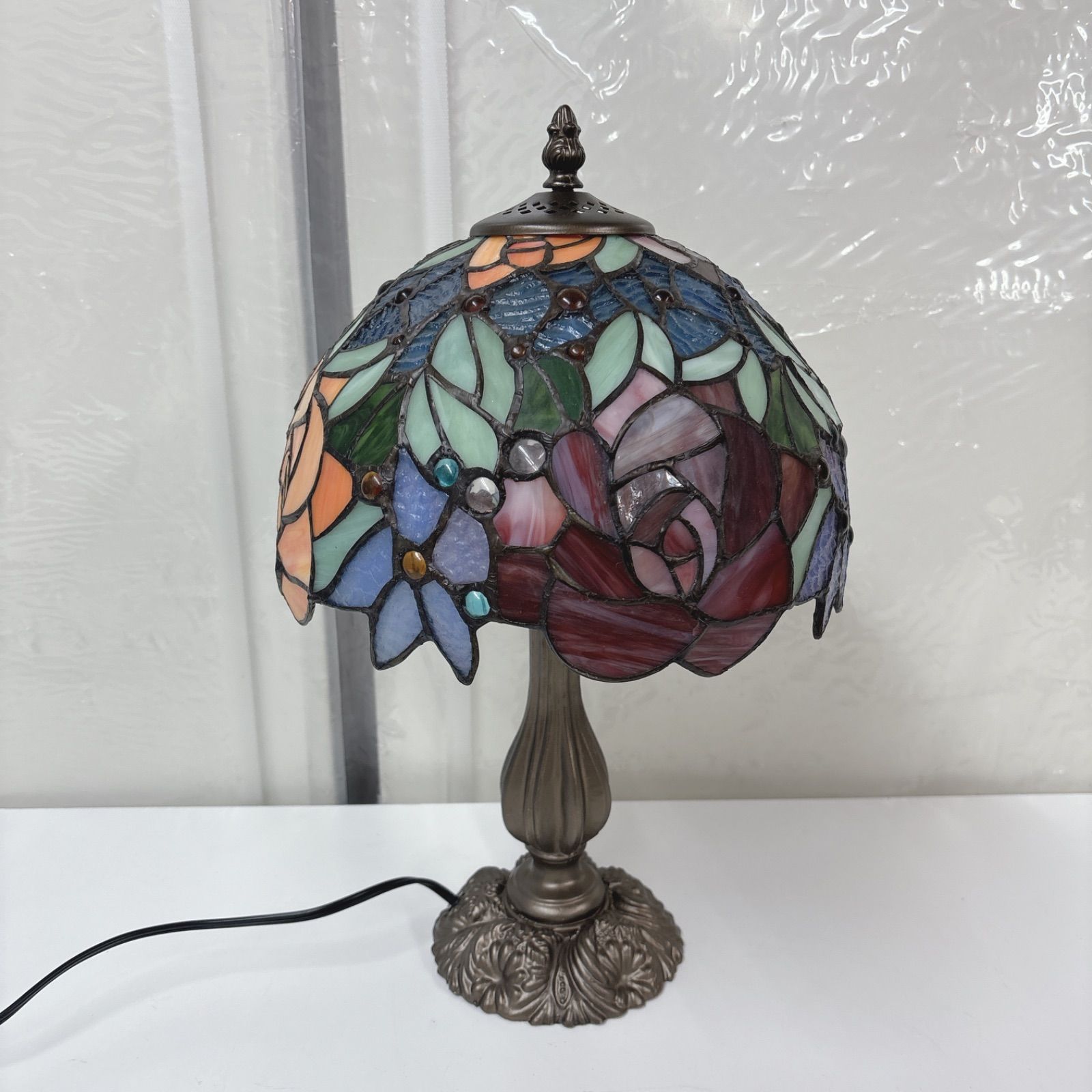 I423 🌈 ジャパンリンク貿易 ステンドグラス アンティーク調ランプ