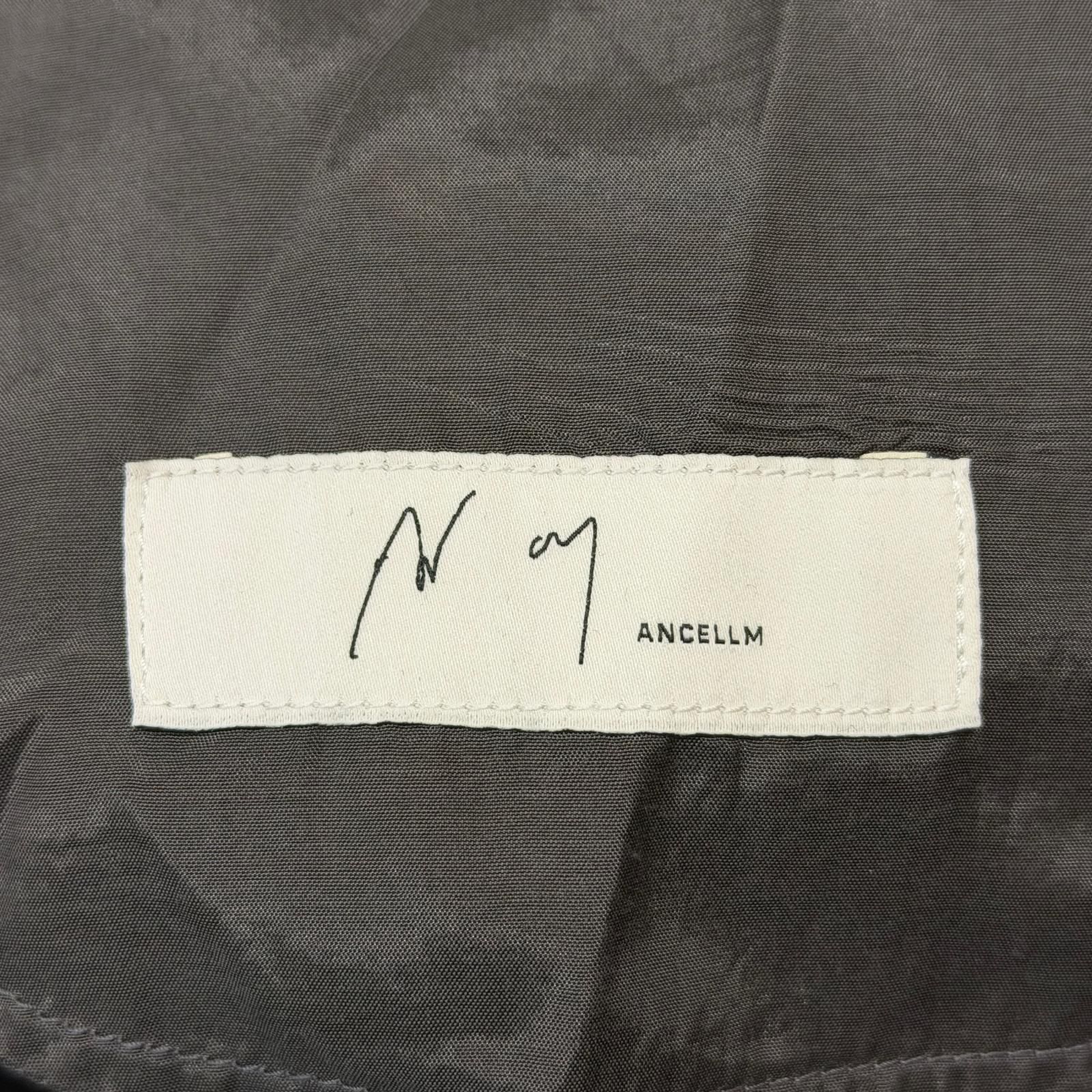 参考上代39600円 ANCELLM 25AW BACKSATIN BELTLESS SLACKS バック 