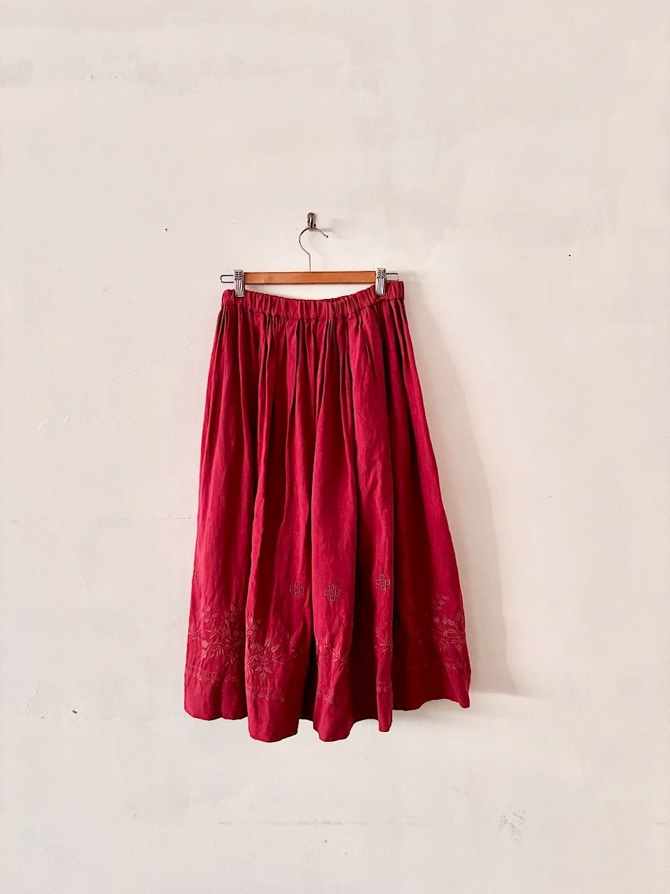 LISETTE リネン 刺繍 ギャザースカート - メルカリ