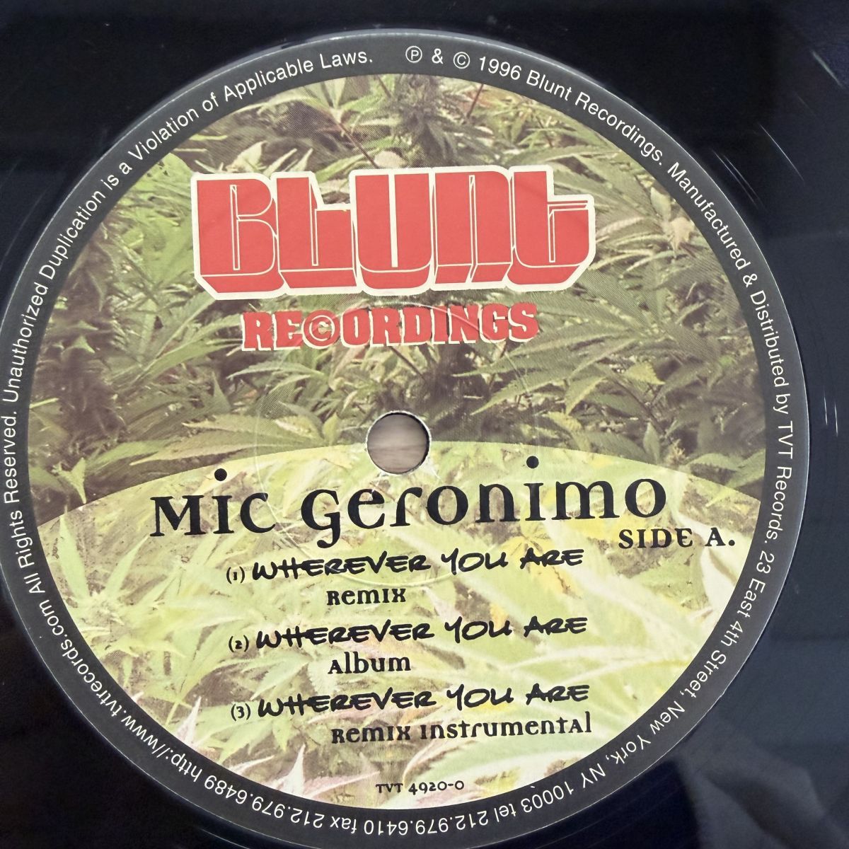 Mic Geronimo – Wherever You Are レコード/record/LP TVT 4920-0