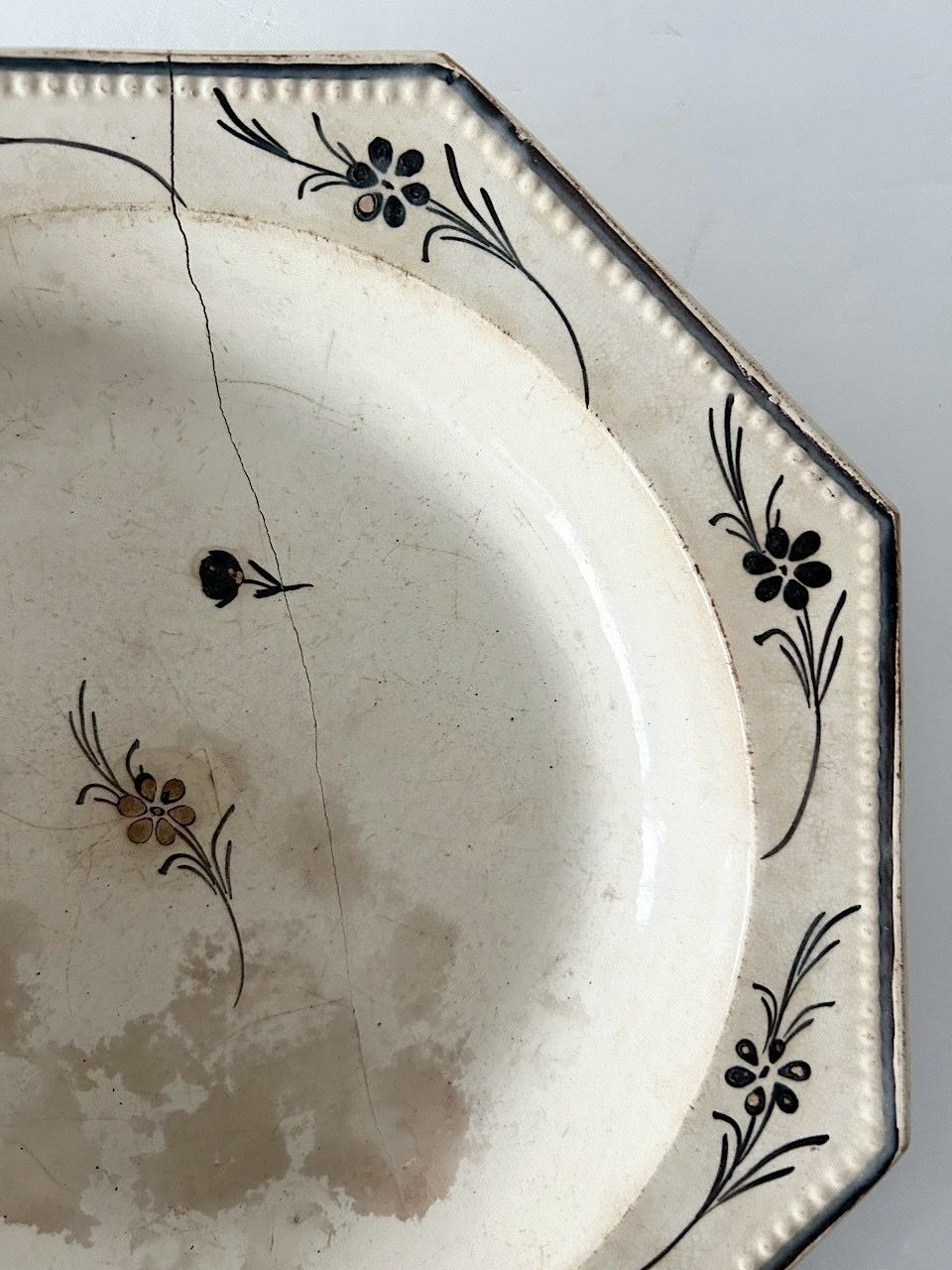 フランスアンティーク】19世紀 Montereau モントロー オクトゴナル