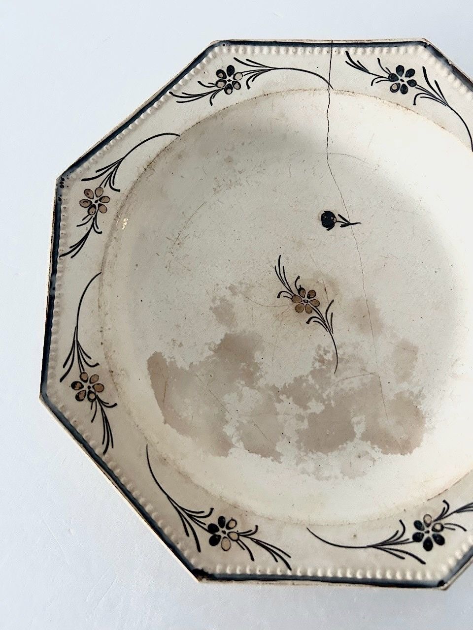 フランスアンティーク】19世紀 Montereau モントロー オクトゴナル