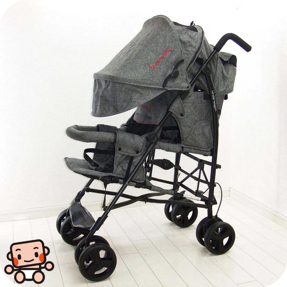 二人乗りベビーカー 日本育児 kinder wagon DUO シティ HOP2 双子 年子 ベビーカー B.