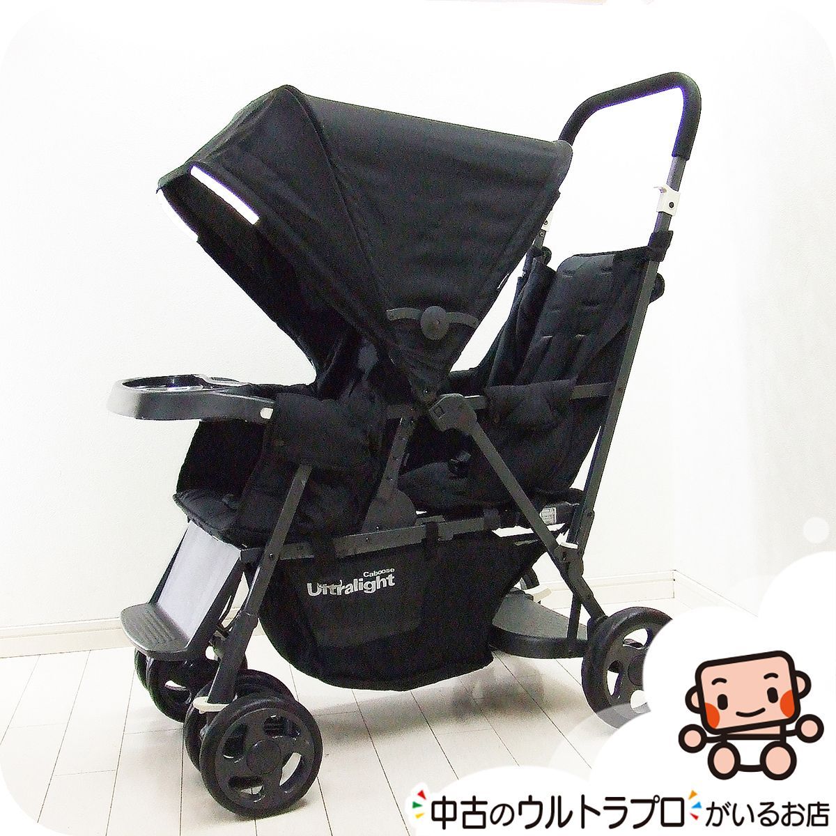 Joovy Caboose Ultralight 二人乗りベビーカー ブラック 【公式通販】