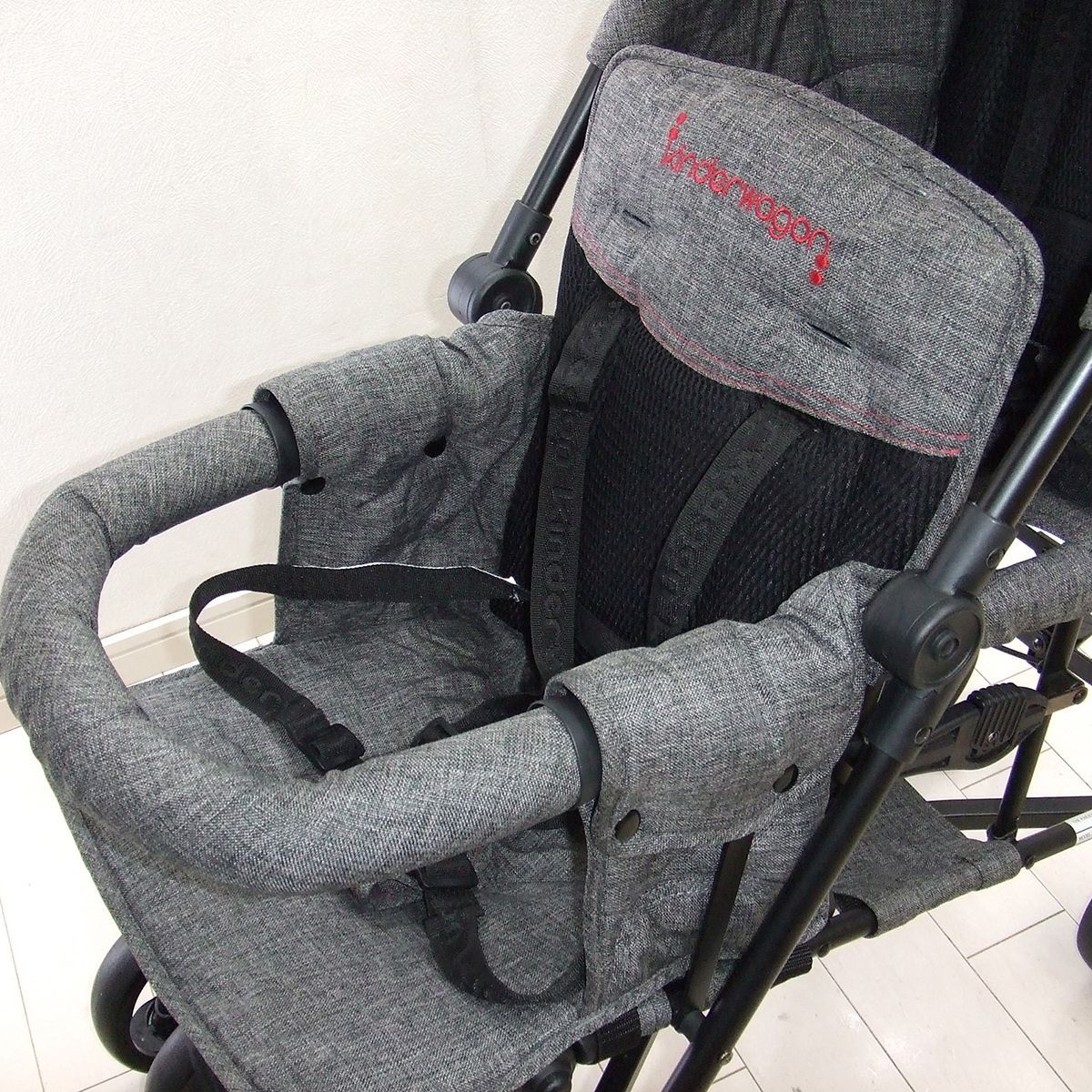  二人乗りベビーカー 日本育児 kinder wagon DUO シティ HOP2 双子 年子 ベビーカー B. ハンドル装着 ベビーカー バギー 外出 移動用品