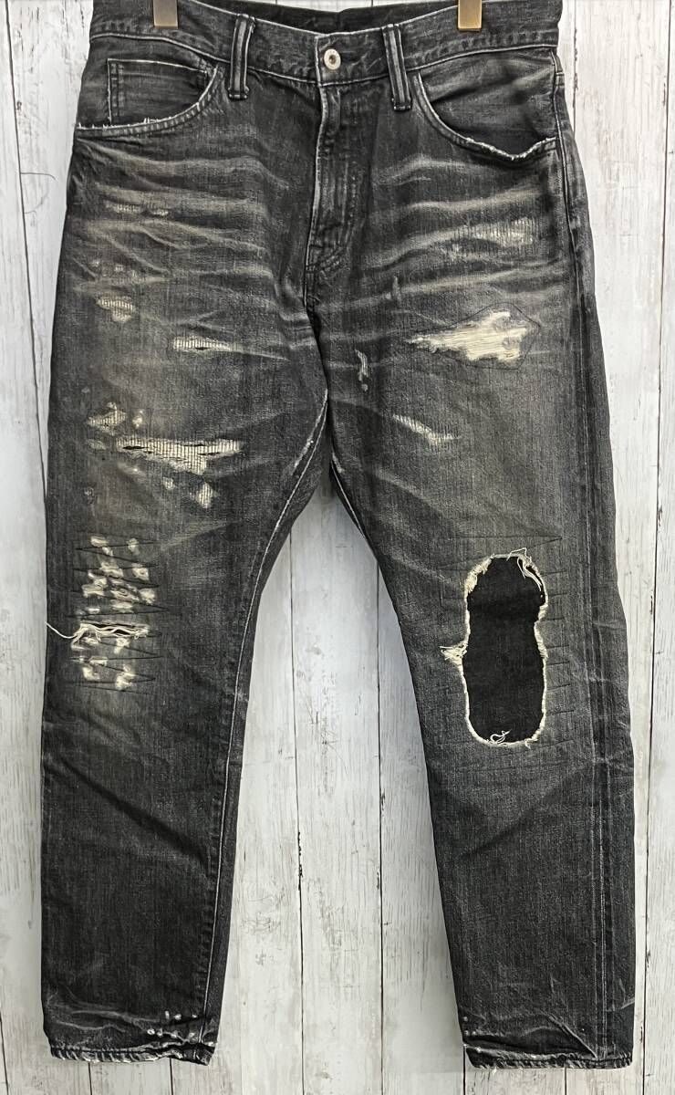 メンズ SEQUEL × FRAGMENT DESIGN DAMEGE DENIM PANTS シークエル