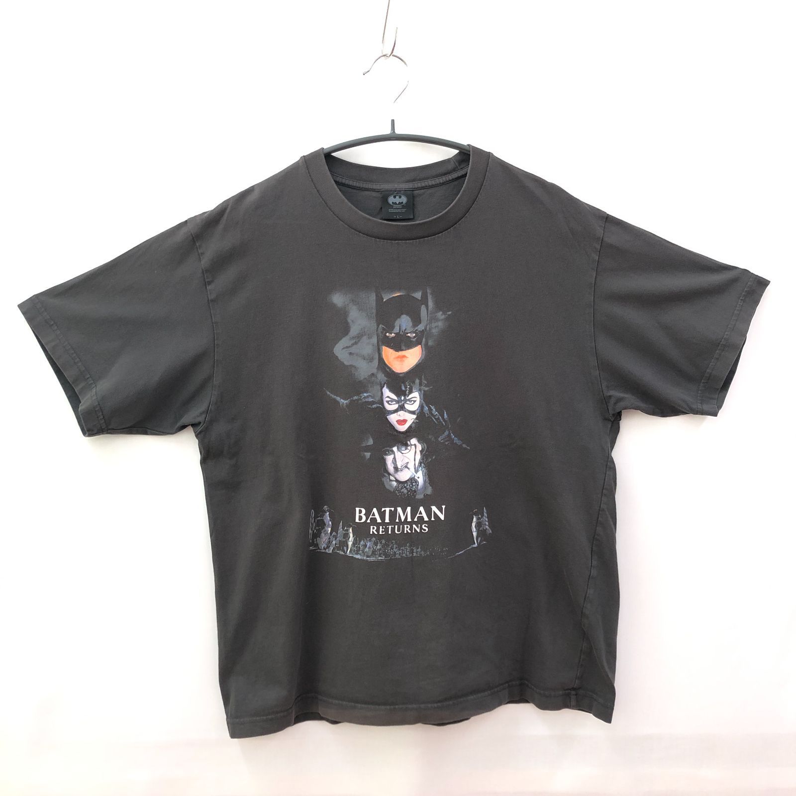 古着 美品 BATMANRETURNS バットマン リターンズ GUTシャツ 綿100% 黒 