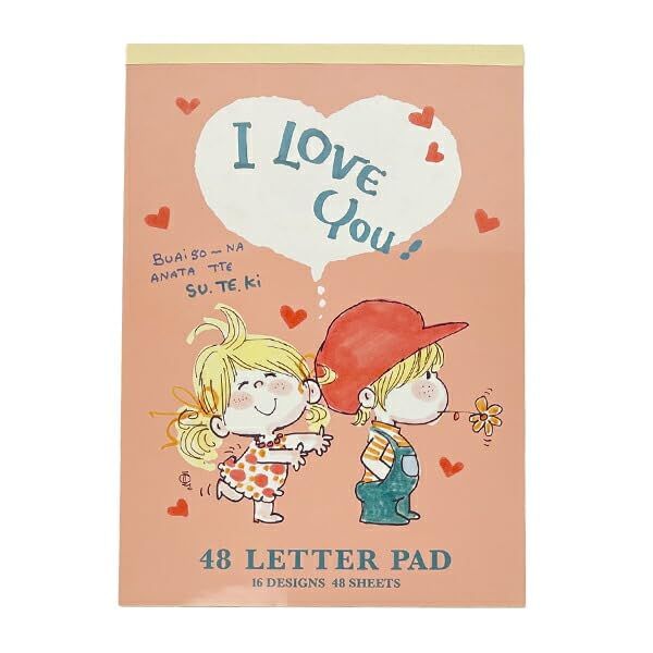 スクエア 水森亜土 48 レターパッド ピンク 405603 Ado Mizumori 亜土