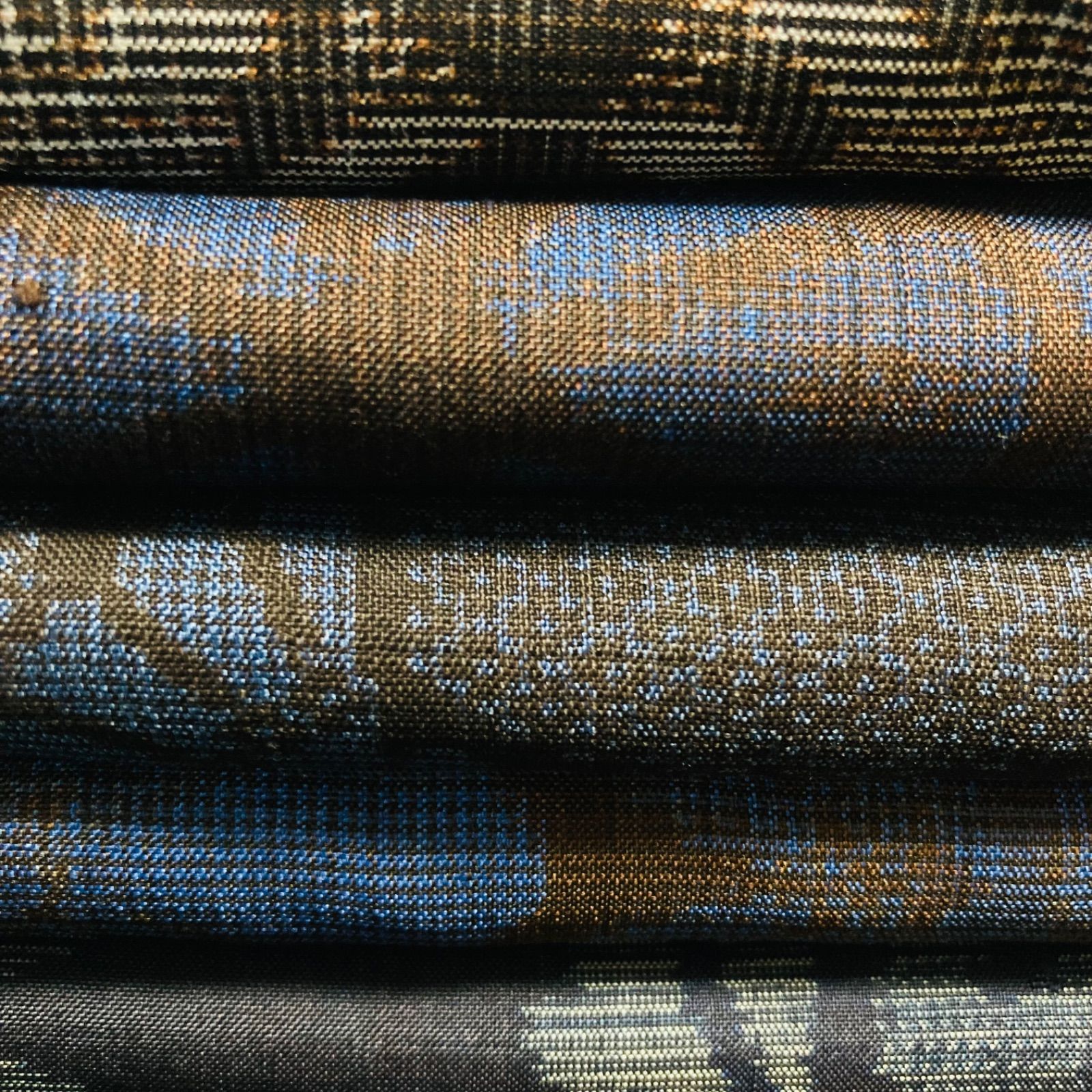 着物と帯オレンジ y406◾️アンティーク時代大島紬着物類15点◾️龍郷