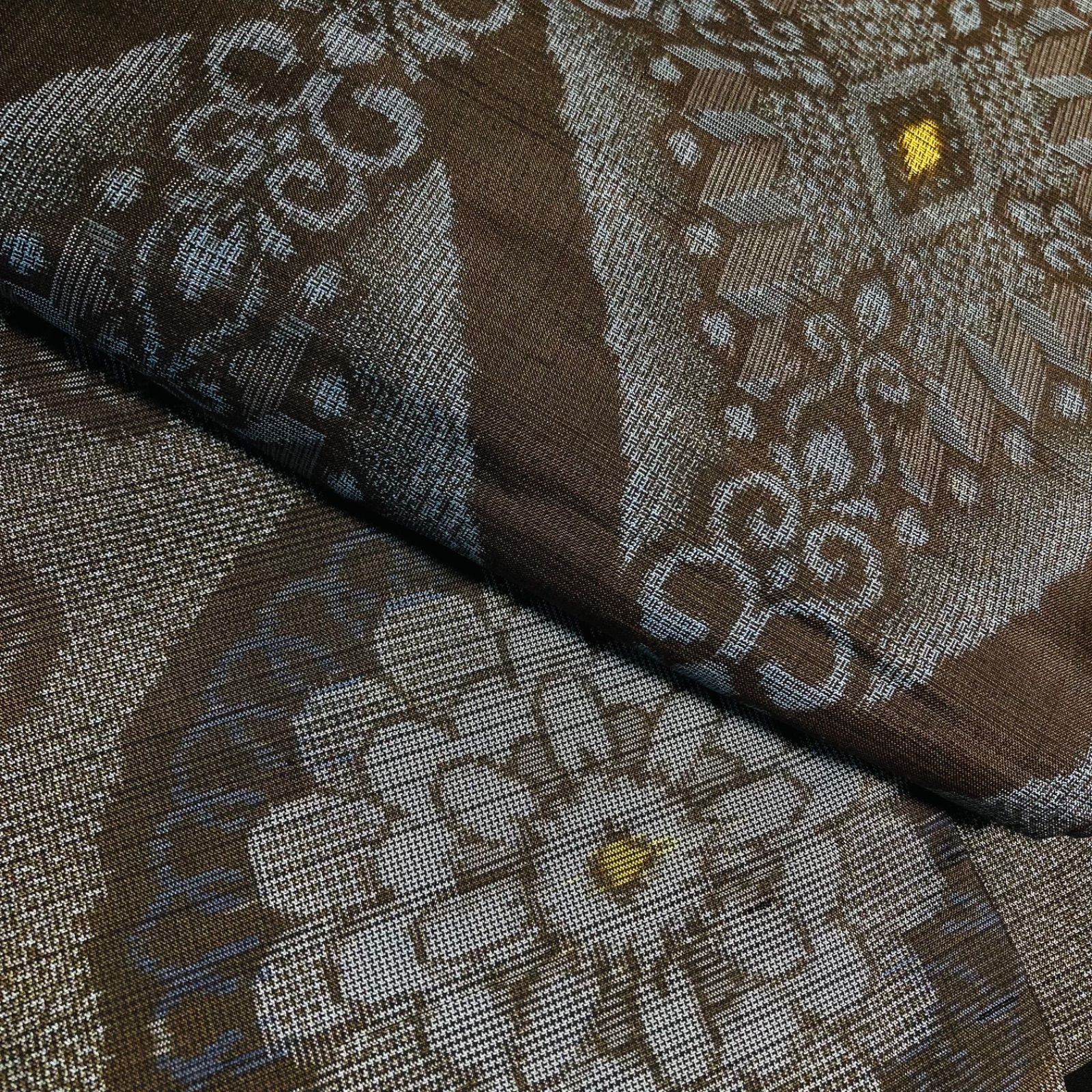 着物と帯オレンジ y406◾️アンティーク時代大島紬着物類15点◾️龍郷