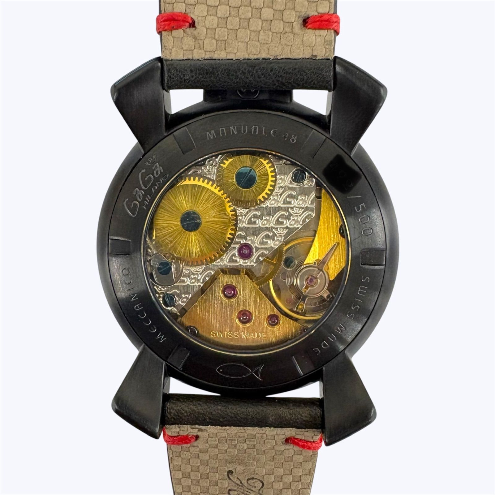 中古 GaGa MILANO ガガミラノ 5012.LV01.BLK マヌアーレ48mm 限定500本 