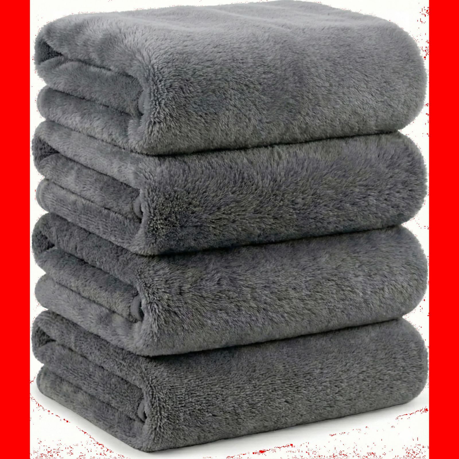 小さめ 速乾 Bath 厚手 Towel マイクロファイバー 4枚セット ミニバス
