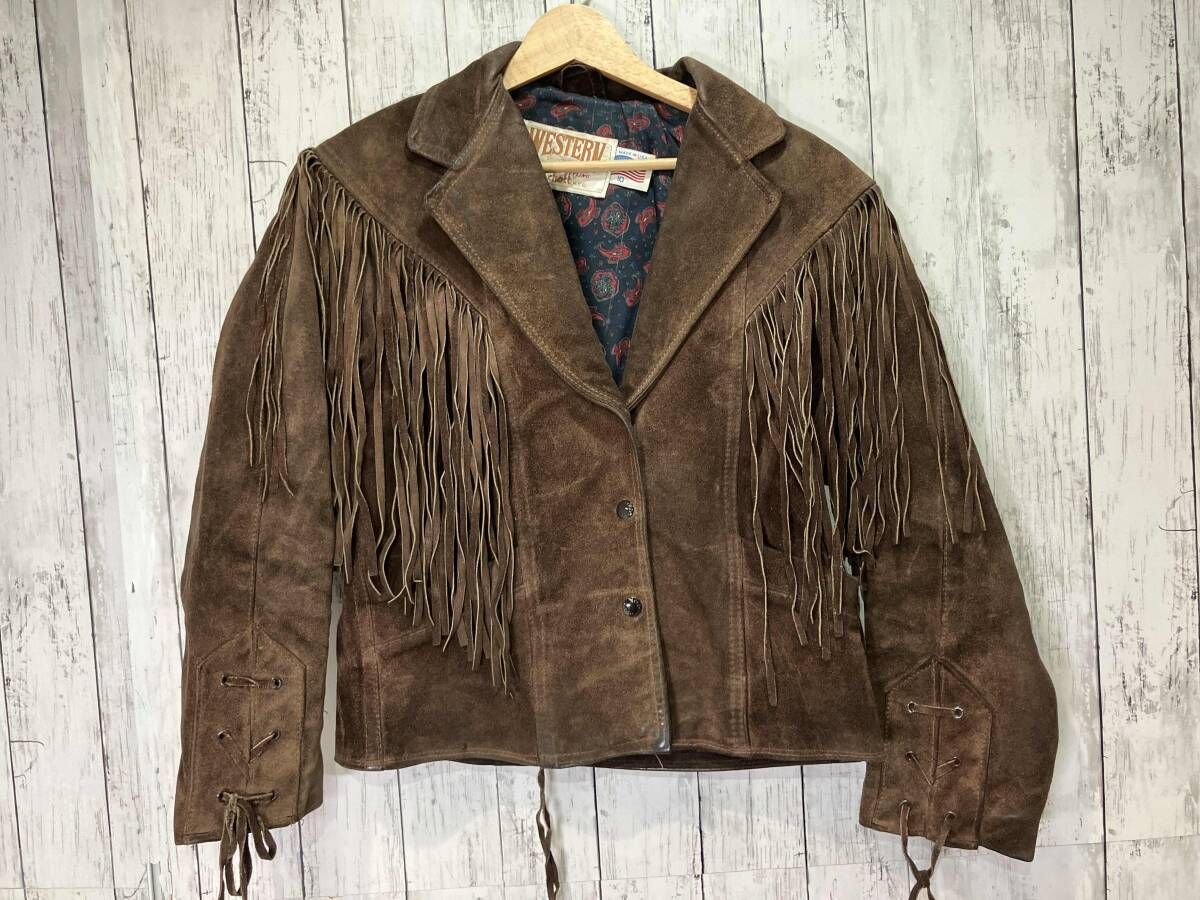 Schott ショット ヴィンテージ フリンジ付き スエード レザー