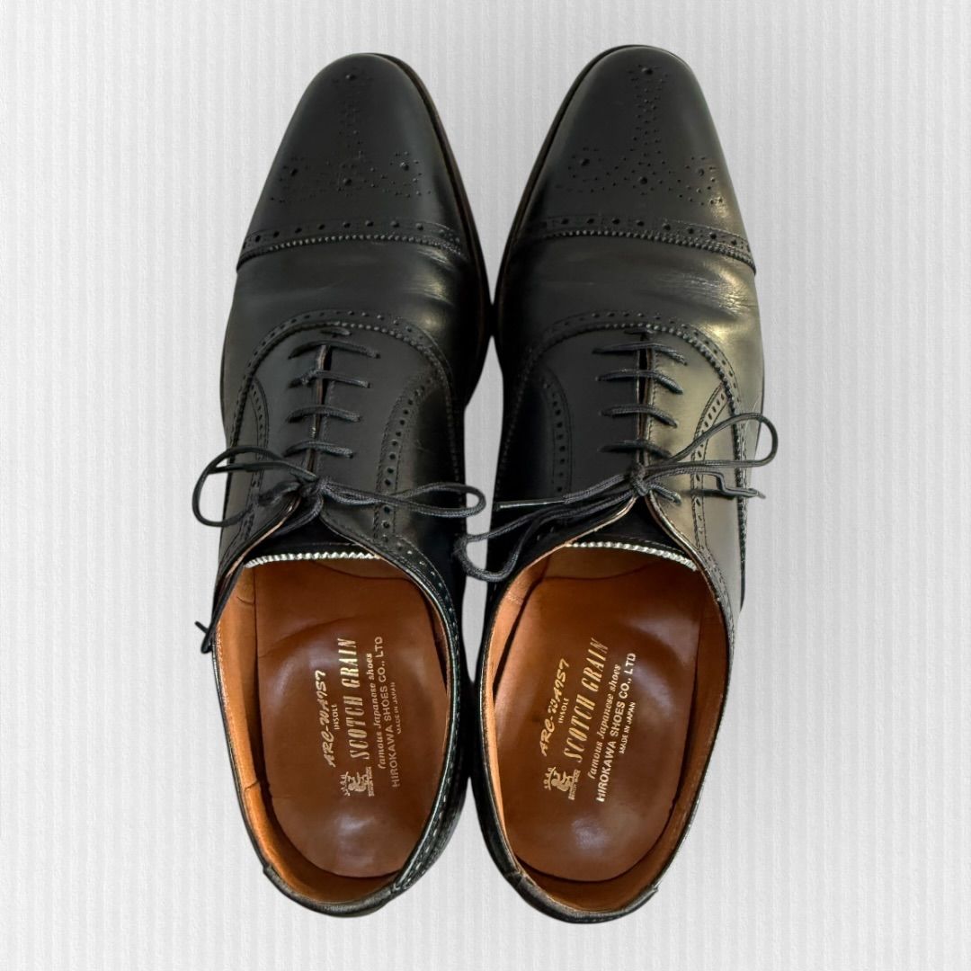 スコッチグレイン】匠シリーズ 25.5cm ブラック ビジネスシューズ 黒