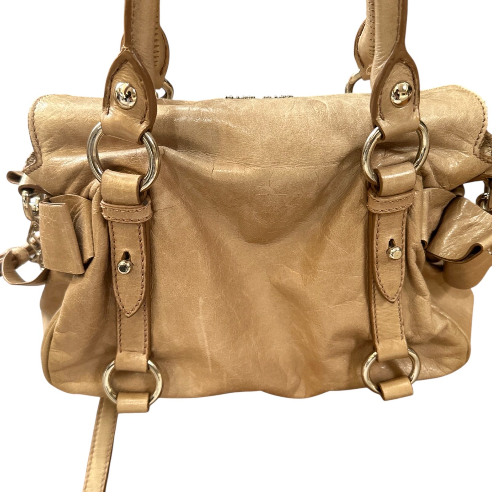 MIU MIU Vitello Lux 2way ミュウミュウ ヴィッテロリュクス サイド