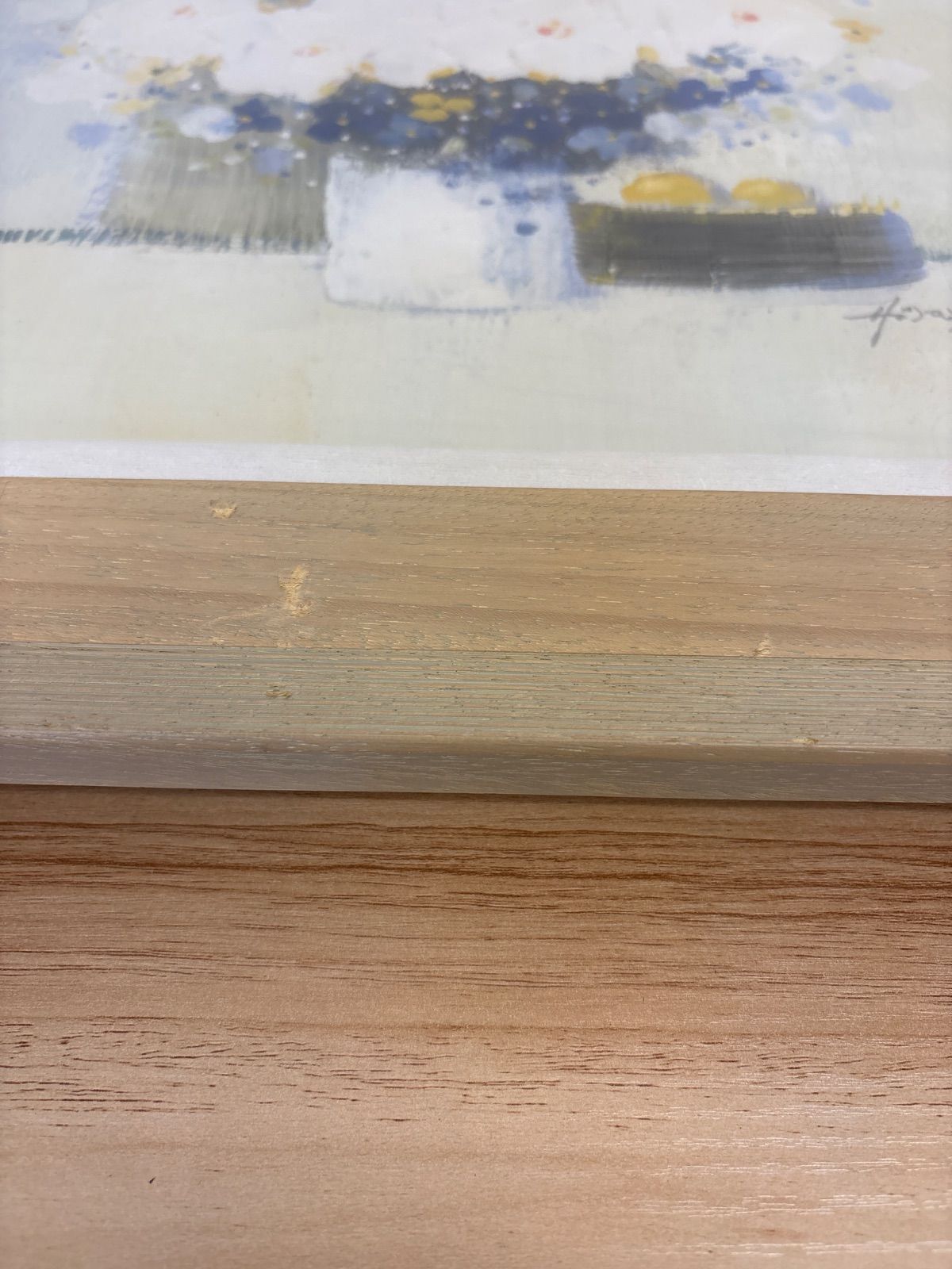 平山講平 油絵 白い花 絵画 額付き 芸術 油彩 日本人 洋画家 アート 絵