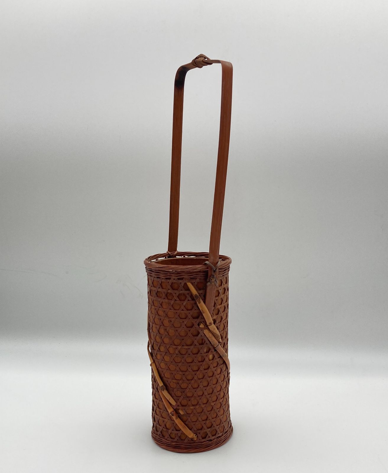 昭和レトロ 竹細工の手付きの花籠（花入れ）/ 茶道 華道 - メルカリ