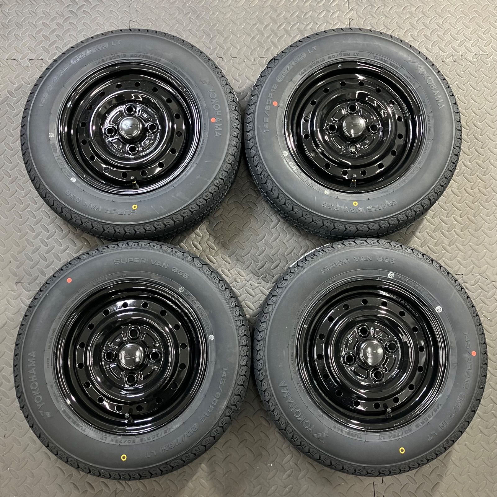 25年製 新品タイヤ 145/80R12 80/78N LT ヨコハマ スーパーバン356(夏