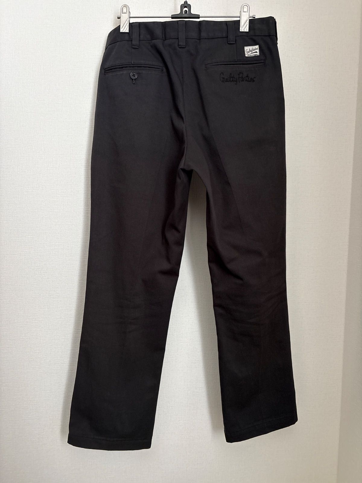 WACKO MARIA Guilty Parties 刺繍ロゴ スラックス ブラック - メルカリ