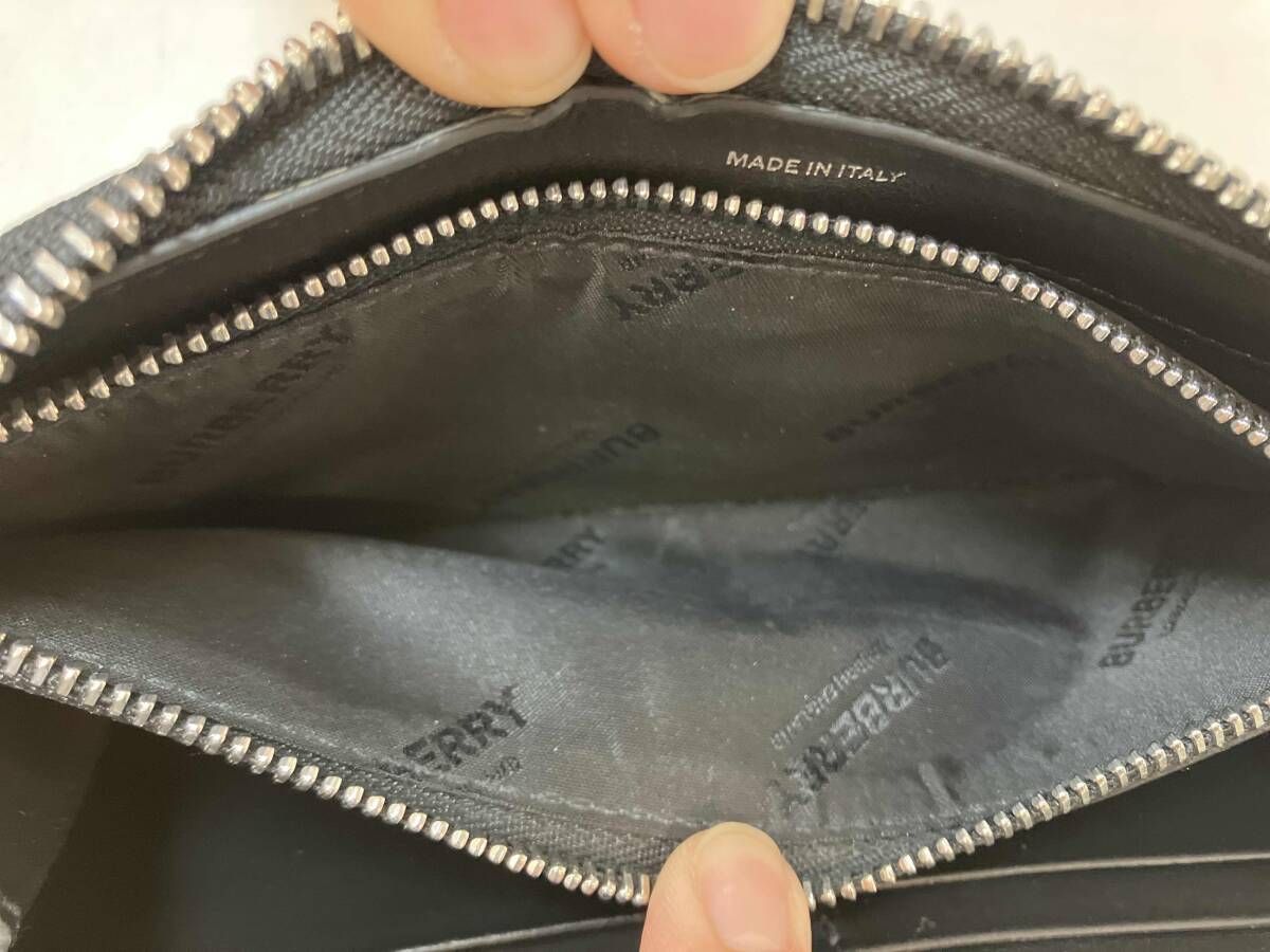 美品 BURBERRY ROUND ZIP LOGOWALLET バーバリー長財布 - メルカリ