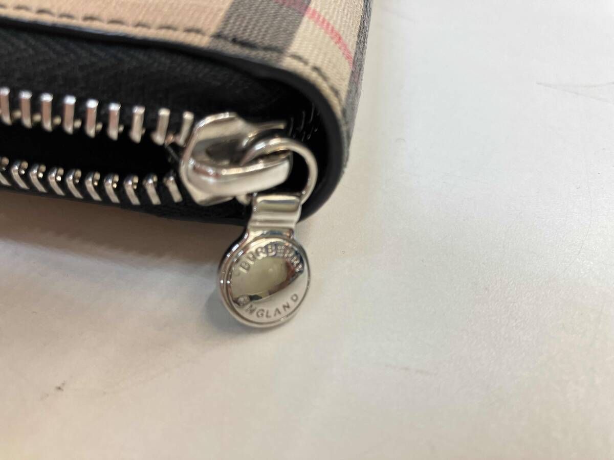美品 BURBERRY ROUND ZIP LOGOWALLET バーバリー長財布 - メルカリ