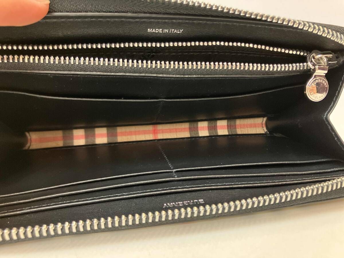 BURBERRY ROUND ZIP LOGOWALLET バーバリー長財布 美品 BURBERRY ROUND ZIP LOGOWALLET バーバリー長財布 - メルカリ