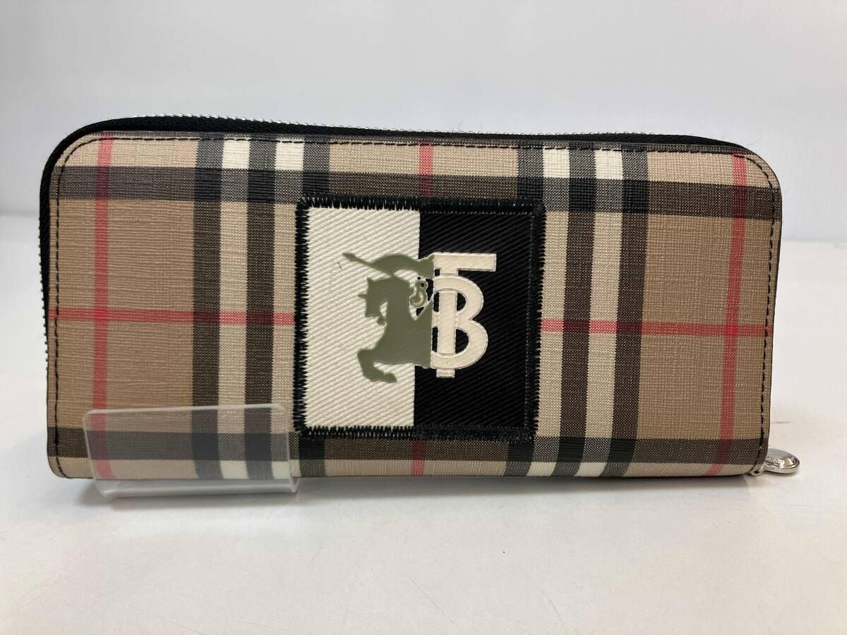 BURBERRY ROUND ZIP LOGOWALLET バーバリー長財布 美品 BURBERRY ROUND ZIP LOGOWALLET バーバリー長財布 - メルカリ