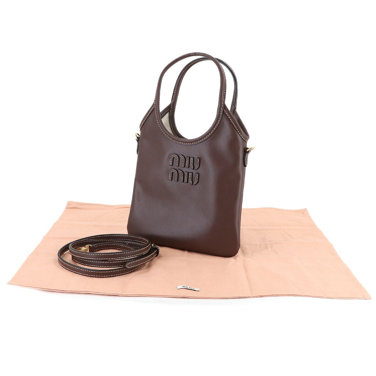 未使用 展示品 ミュウミュウ MIUMIU アイビー 2way ハンド ショルダー 