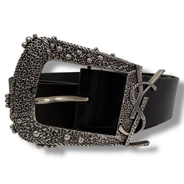 SAINT LAURENT サンローラン Cheyenne Monogram Belt YSL ロゴ