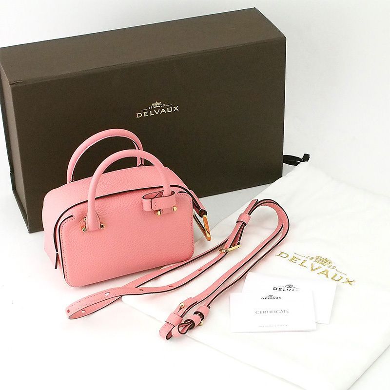 デルヴォー DELVAUX クールボックス ナノ 2WAYバッグ ピンク 未使用品