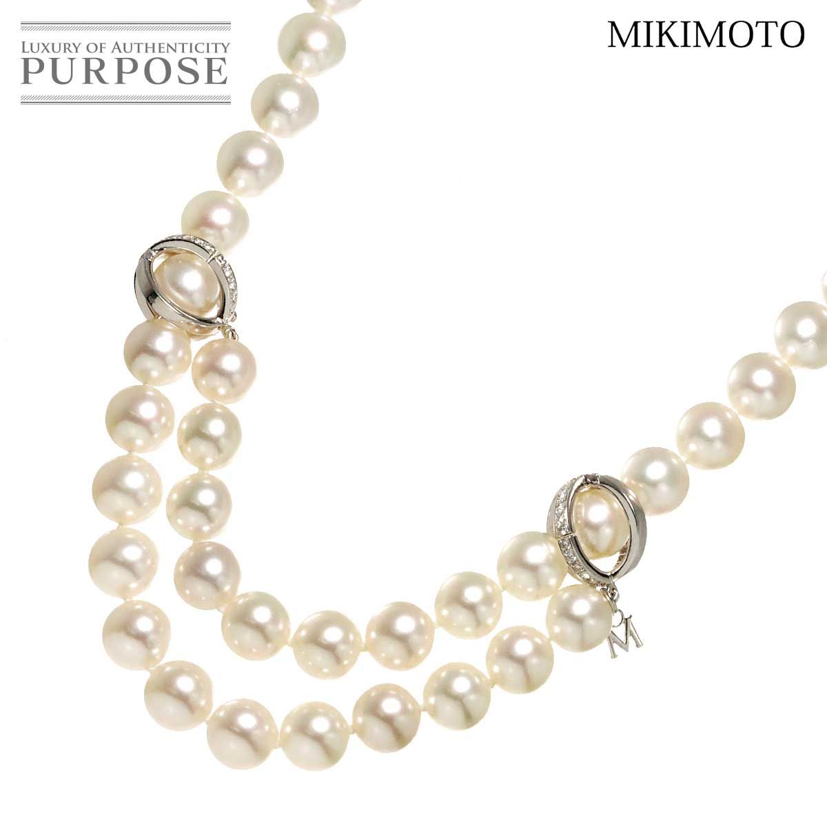 ミキモト MIKIMOTO アコヤ真珠 10.2-8.8mm ダイヤ 0.31ct/0.31ct ミキモト MIKIMOTO アコヤ真珠 10.2-8.8mm ダイヤ 0.31ct/0.31ct