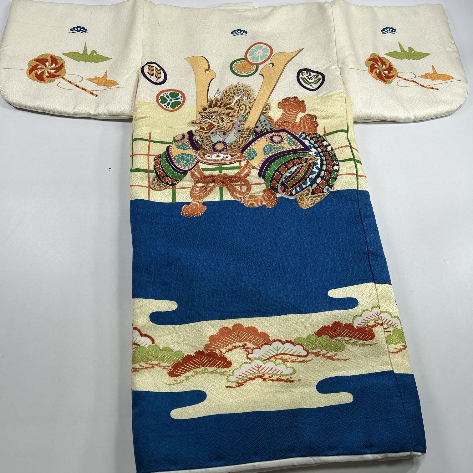 男児 着物 7枚 正絹 着物まとめ売り 同梱購入歓迎 リメイク用 着付け